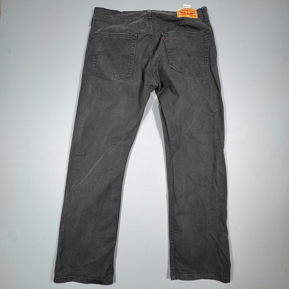 Levi Strauss Co Mens 513 Jeans W36 L30 Dark Grey Slim Fit Straight Leg Casual - Picture 3 of 10